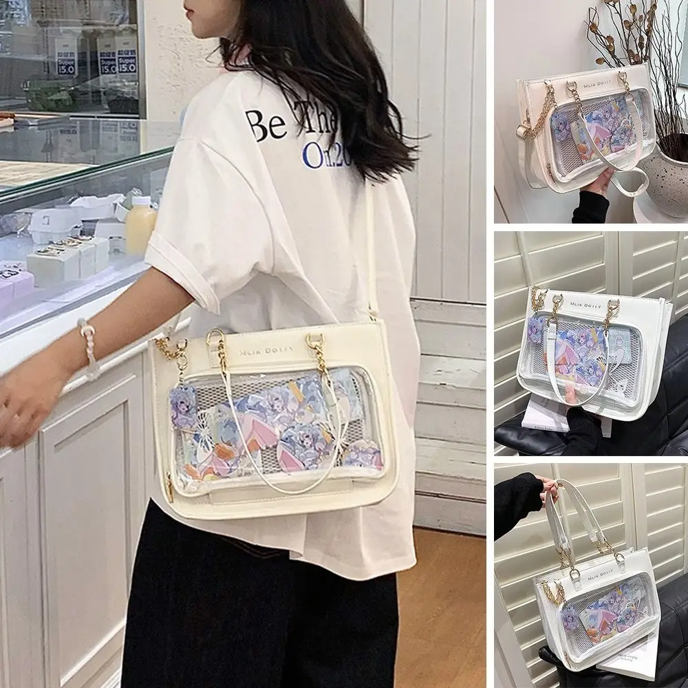 

Creative Large Capacity Ita Bags Harajuku JK Tote Bag PU Sweet Messenger Bag Teenage Girls