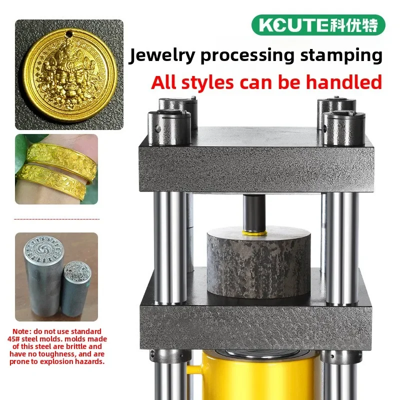 Enhand ersion 100 Ton Sero Hydraulic Four-Column Two-Beam Small Jewelry Press 50T Jack Pressure Rack