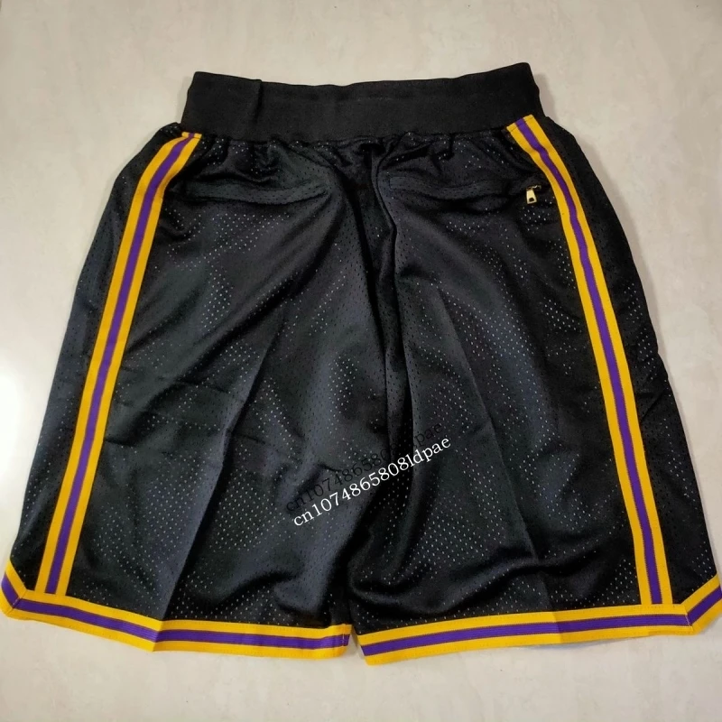 Basketball Shorts Oversize Men Legend 24 Bryant Women Sport Black MAMBA Embroidery High Street Hip Hop Pocket Middle Beach Pants