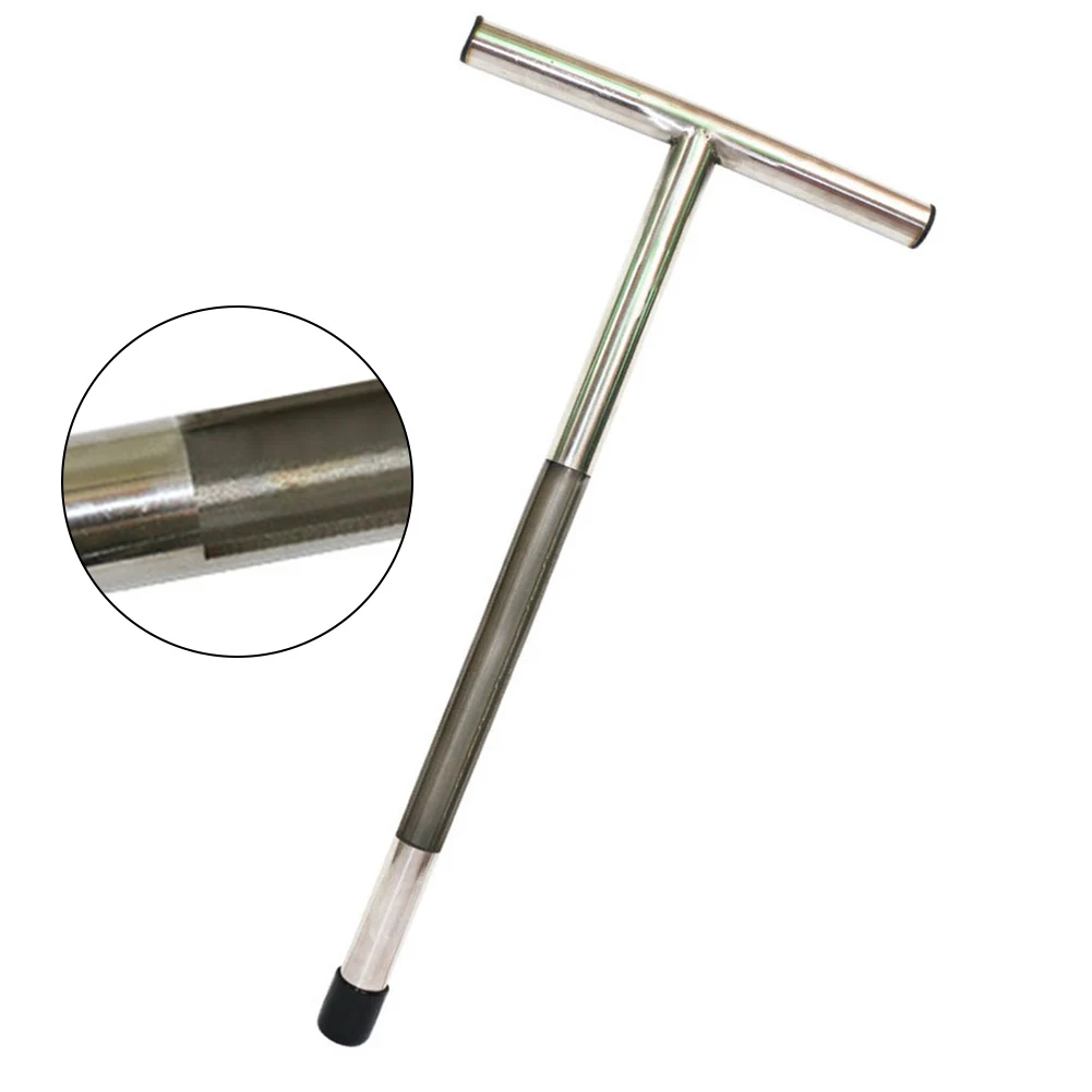 Robust Stainless Steel Tubular T style Handle Soil Sampler Probe 20 Lightweight Design for Effortless Sampling