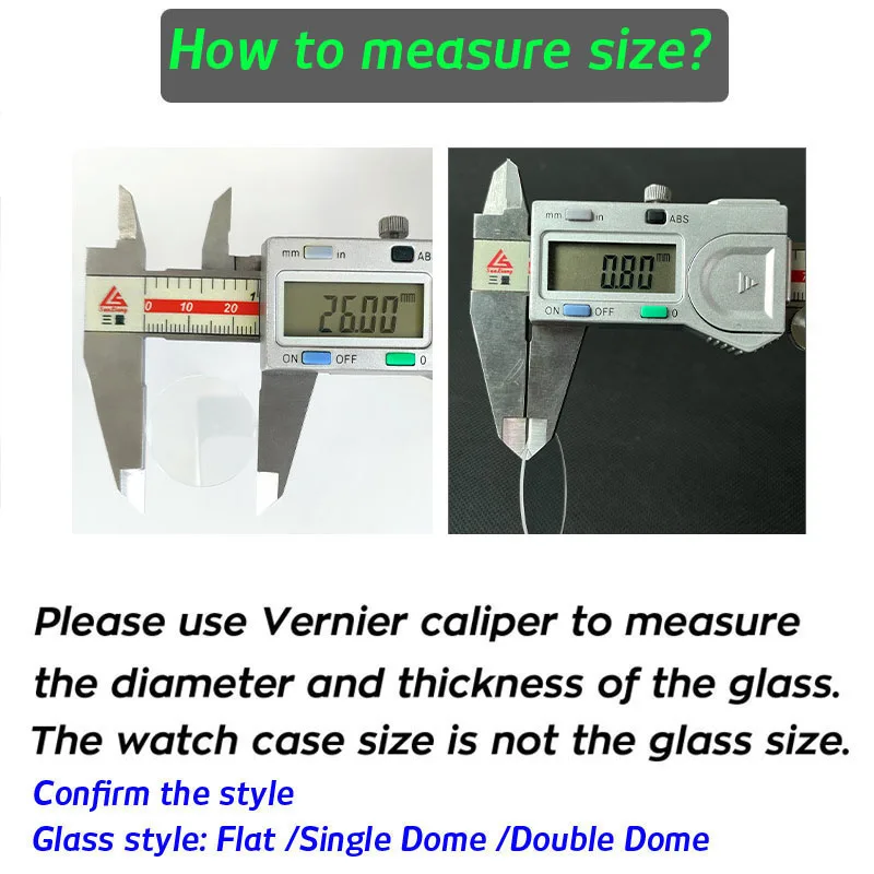 Sapphire Double Domed Watch Crystal Glass 0.8mm Thick 17-38mm Diameter Double Convex Arc Smart Watch Glass Lens Repair Parts view 4