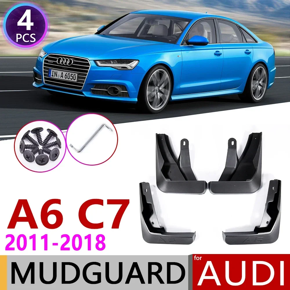 

Брызговик для Audi A6 Sedan Saloon Avant C7 2011 ~ 2018, брызговик от грязи, брызговики аксессуары для брызговиков 2007 2008 2009 4th 4 Gen