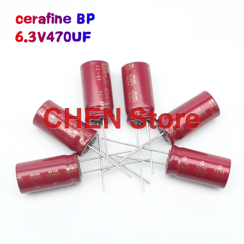 2PCS/lot original ELNA cerafine 6.3V470UF 12.5X25MM 85C audio electrolytic capacitor ROA CE-BP 470UF 6.3V free shipping