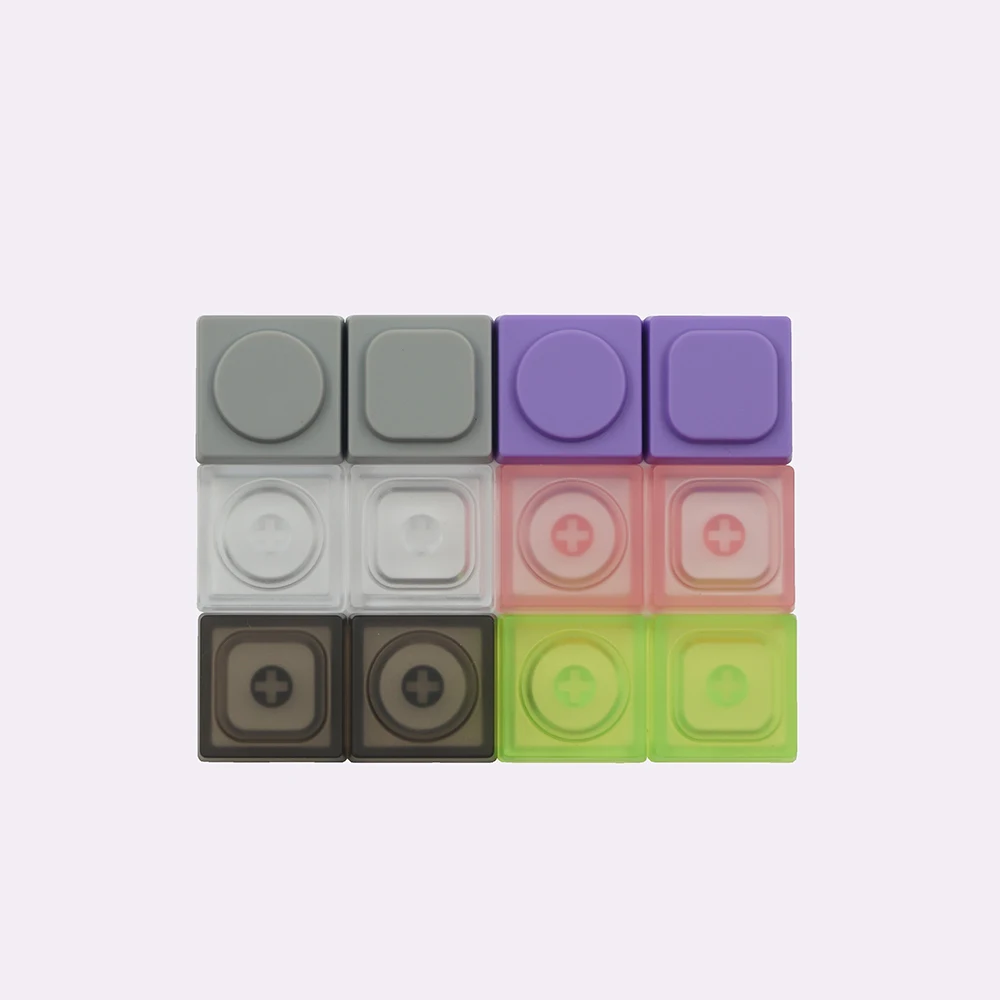 10 Pcs Keycap Transparent Frosted Keyboard Cap PBT Low Profile Key Caps Original Blocks Bricks  for Mx Mechanical Keyboard ﻿