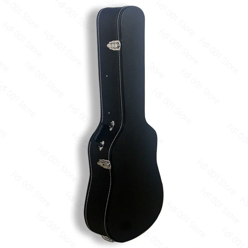 41 Inch Folk Guitar Hard Shell Case PU Wooden Convex Pressure Resistant Guitar Storage Box