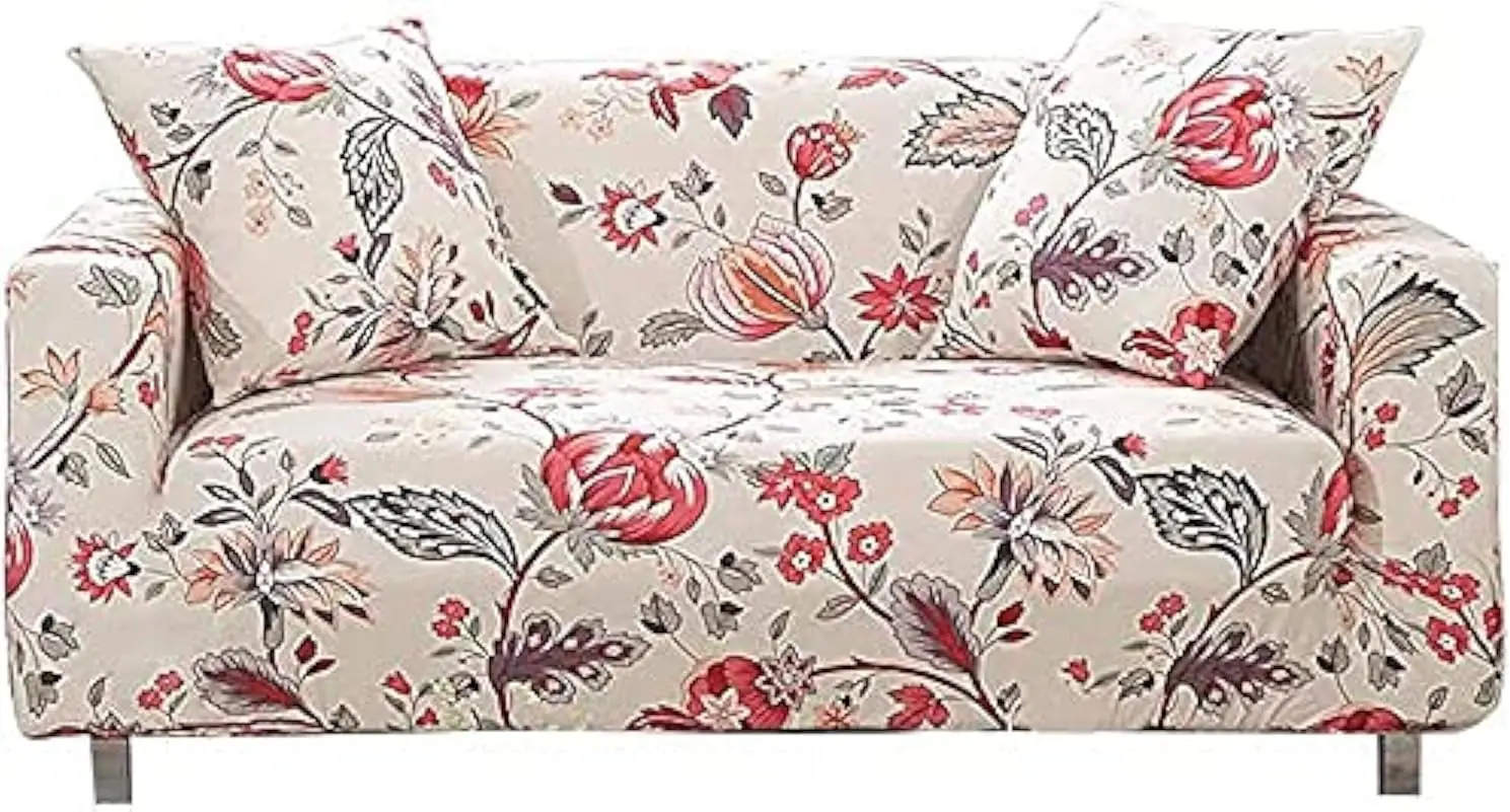 

Printed Couch Cover Stretch Sofa Covers Patterned Loveseat Slipcovers For 2 Seater Cushion Couch Love Seat Set (Qan, 2