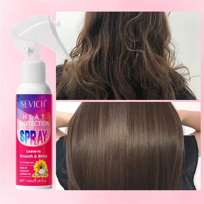 Heat Protection Spray straightening Oil Smooth Heat Protect Spray Leave-In Conditioner Heat Thermal Shiny Anti Broken Hair Care