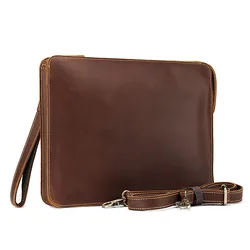 Leather Shoulder Genuine Bag Men's Envelope Crossbody Horse Cowhide Handbags For Women Messenger Versatile High-Quality Luxury