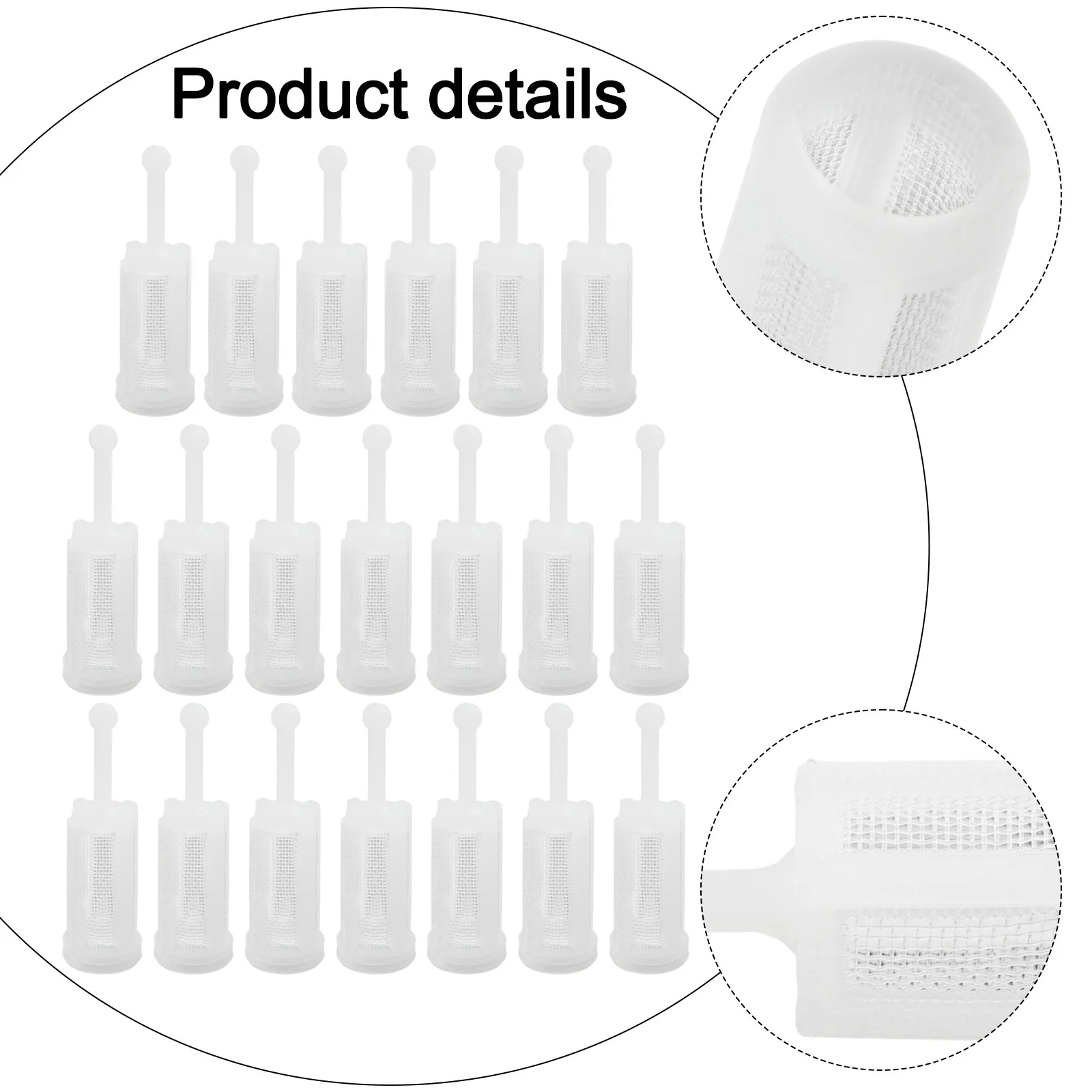 20pcs Car Paint Strainer White Paint Filters Spray Tool Disposable Feed Strainers Mesh Maintenance Automotive Accessories