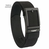2025 Metal Buckle Hard Tactical Belt Automatic Double Layer Thickened Hanging Gun Belts For Men Outdoor Shooting Canvas Belt Man
