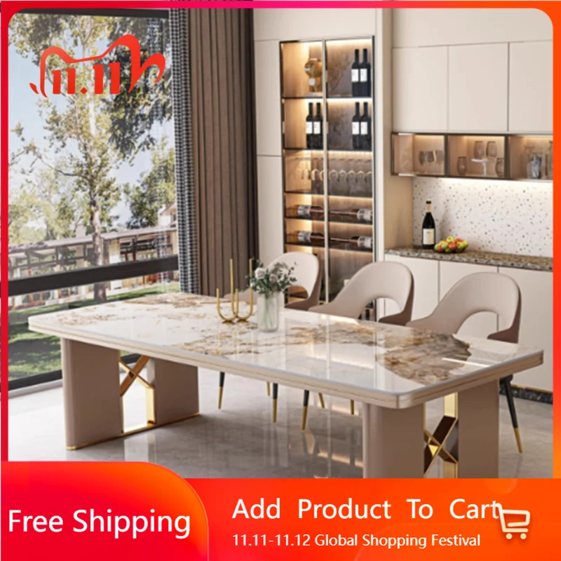

Luxury Extending Dining Table Nordic Modern Wood Kitchen Dining Table Designer Chairs Mesas De Comedor Living Room Furniture
