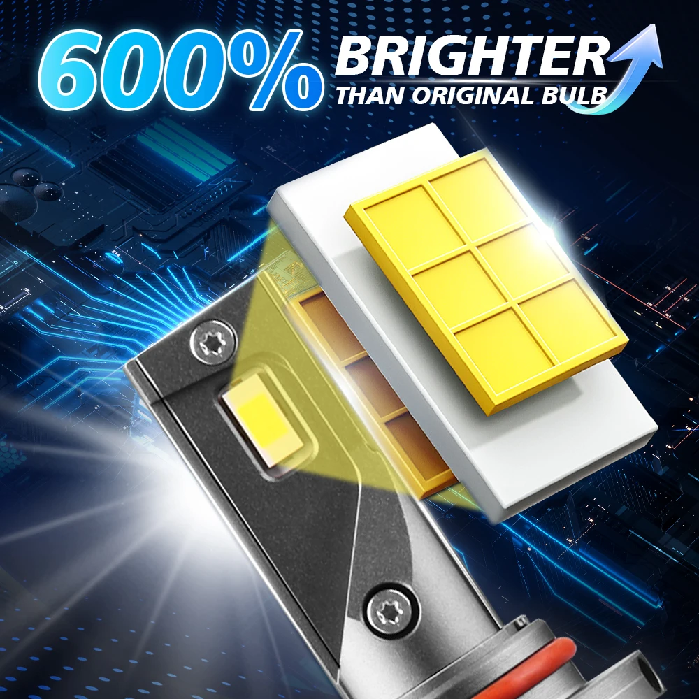 

Светодиодные лампы для фар 9005 HB3 9006 HB4 Ультра-яркие 15000LM 3570 CSP чипы Светодиодные лампы для передних фар Внешний привод подходят для автомобиля