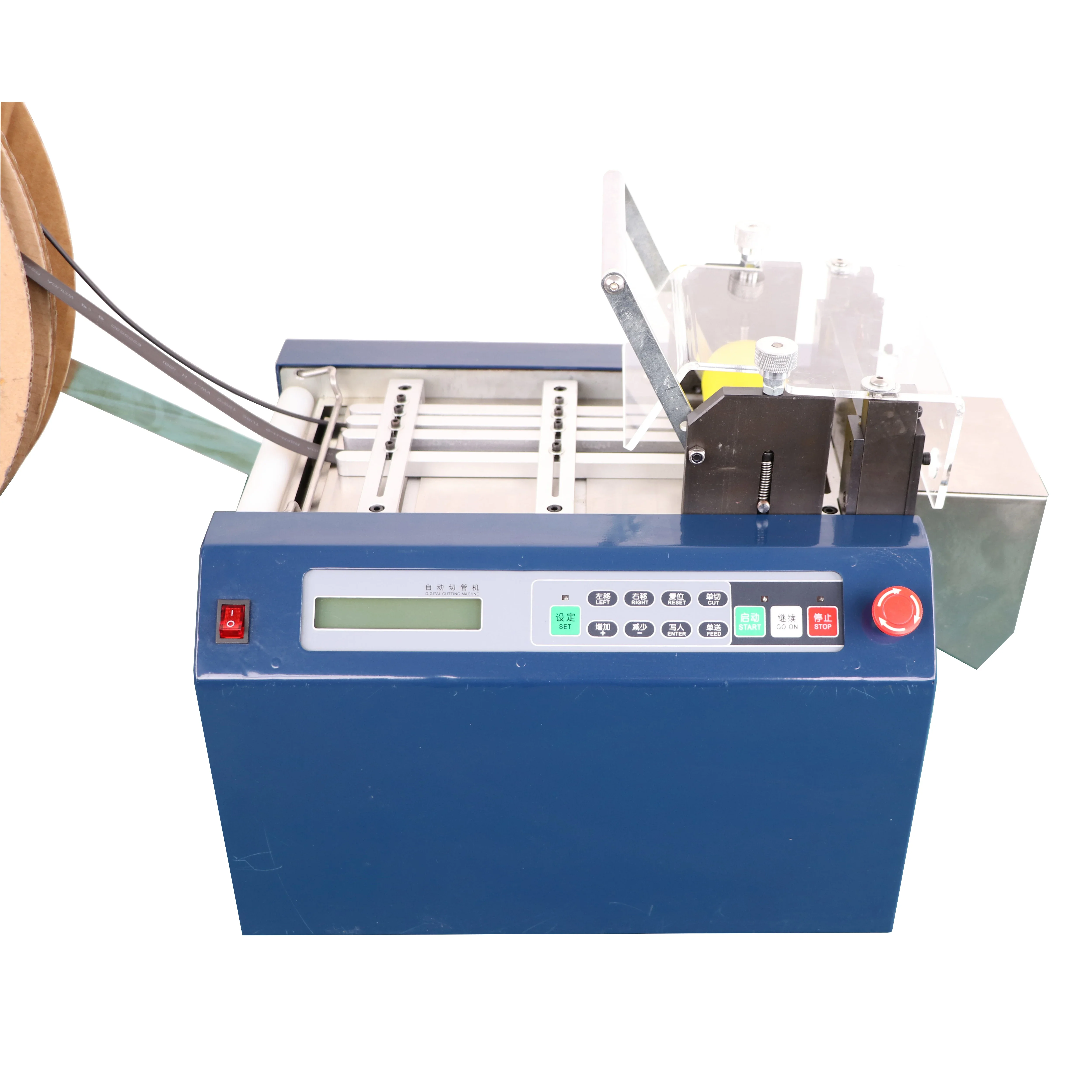 PVC Cutting Machine Heat Shrinkable Pipe Cutter Automatic Hot and Cold Ribbon CutterHW-100