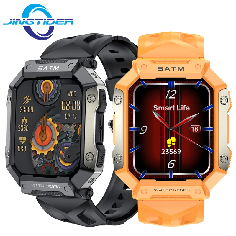 PG333 Rugged Smart Watch Outdoor Sport IP68 Waterproof Bluetooth Call Smartwatch Men Women Heart Rate Blood Pressure Oxygen