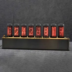Digital Nixie Tube Desk Clock with RGB LED Glows Luxury Game Room Desktop Clocks Decoration Accessories Table Clocks Gift Idea