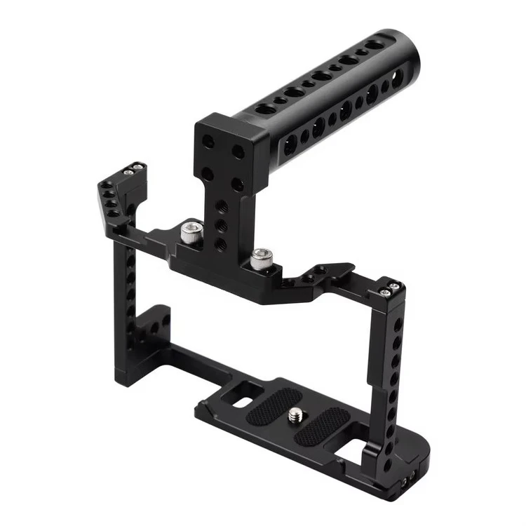 

Andoer Cage Aluminum Alloy Top Handle Kit with Dual Cold Shoe Mount 1/4 Inch Screw