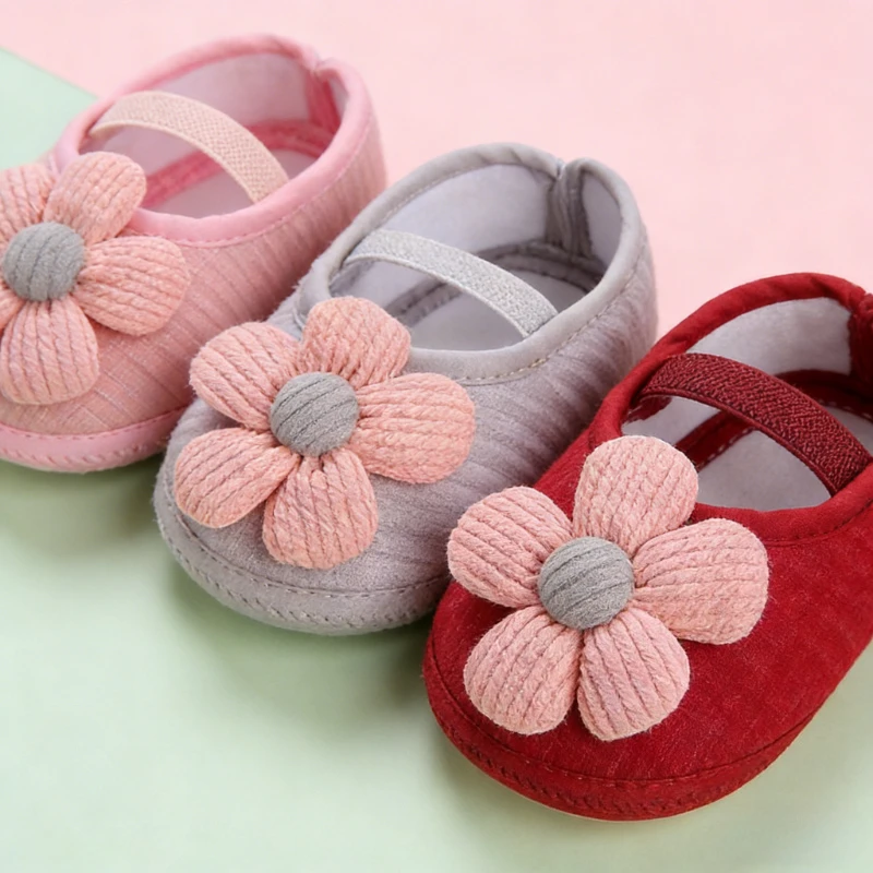 

Princess Style Baby Girls Sandals Soft Sole Breathable Autumn Sunflower Bow Design Learning to Walk Infant Shoes