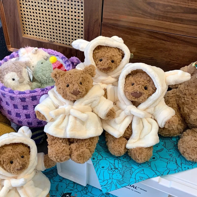 Jellycat タグ付き新しいバスローブクマ人形かわいい超かわいいテディベアぬいぐるみバルセロナクマ子供ぬいぐるみホリデーギフト