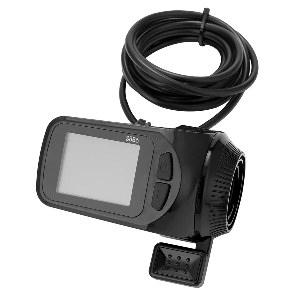 Panel de pantalla LCD para bicicleta eléctrica, acelerador de pulgar para e-scooter, 24V, 36V, 48V, S886