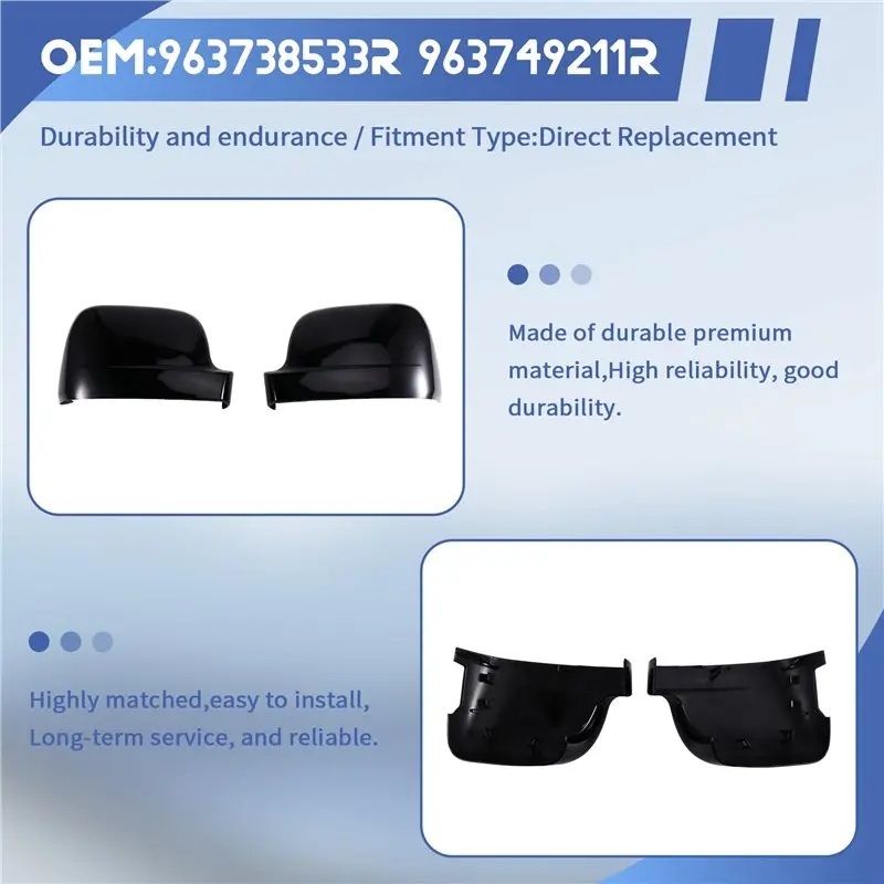 AT92-Side Mirror Cover Car Rearview Mirror Housing 963738533R 963749211R For Renault Trafic 2021-2026