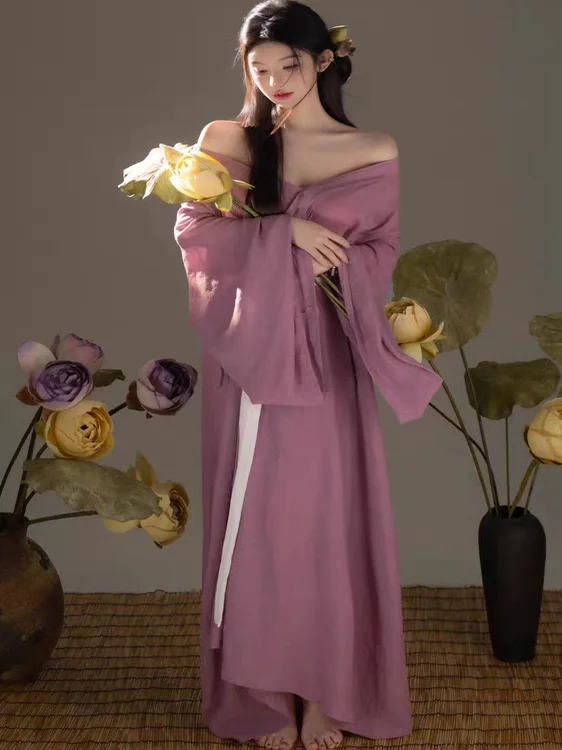 

New Vintage Hanfu Photography Clothes Soft Style Qin Cold Atmosphere Studio Art Photo Shoot Traditional Costume Female Fashion