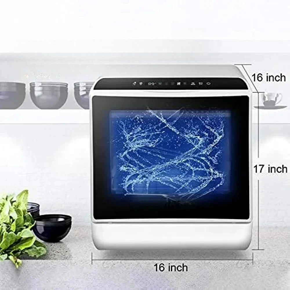Hot Sales5 Washing Programs, Built-in 3-Cups Water Tank, 3D Cyclone Spray, Fruit & Vegetable Cleaning
