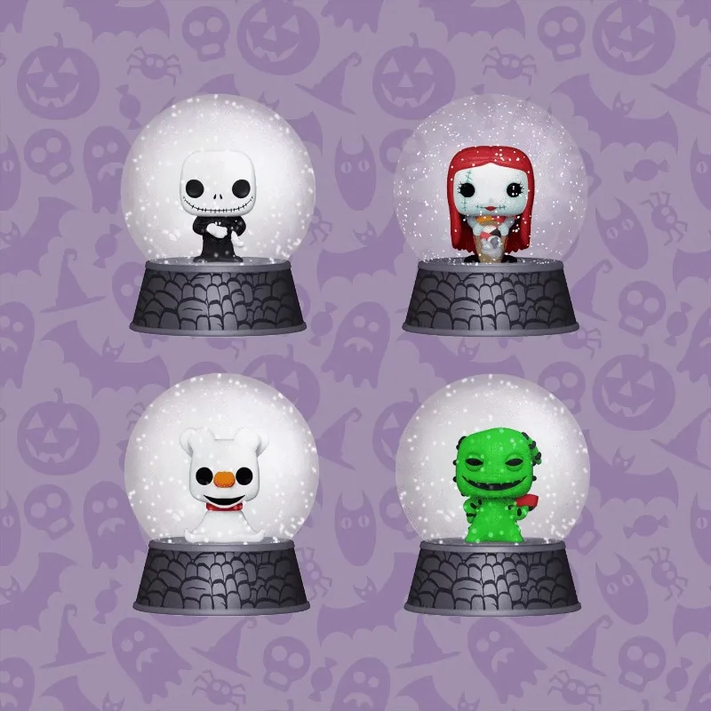 FUNKO POP – Mini boîte aveugle de Globe à neige Disney's The Nightmare Before Christmas, décoration de bureau, modèle d'ornement, jouets à collectionner