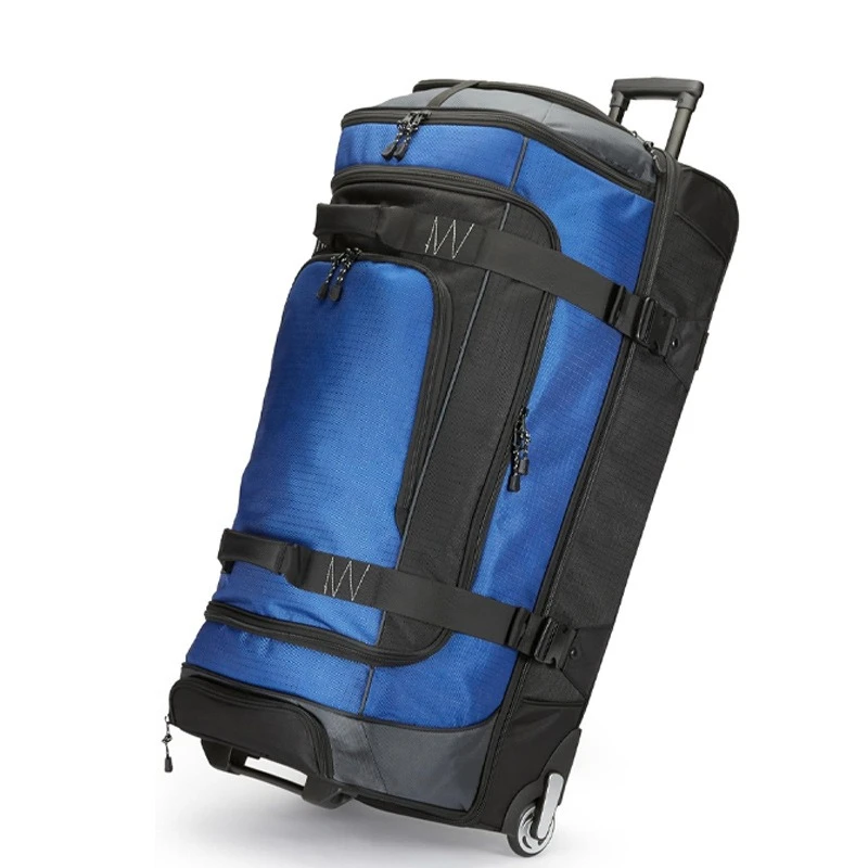 Travel pulley tie rod bag, large-capacity business travel bag, checked bag cloth suitcase
