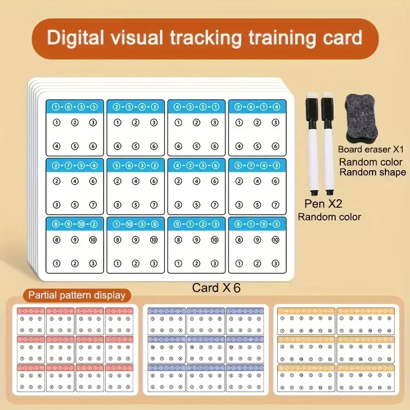 Training Connection Card Visual Tracking Pen Control Training Early Childhood Color and Number Recognition Exercise Book