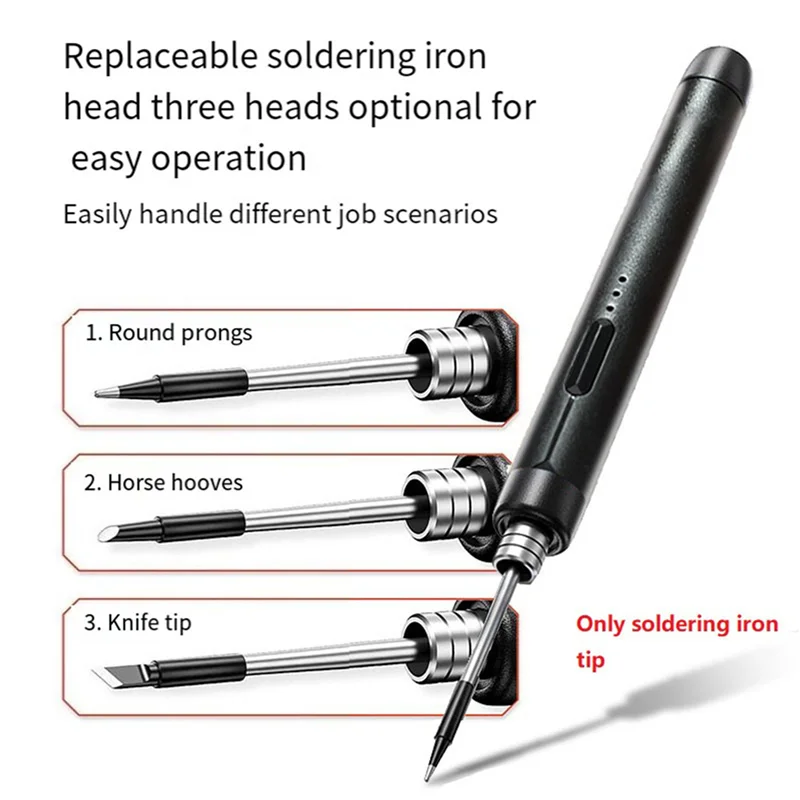 

BHBD-9Pc C210 Soldering Iron Tip USB Soldering Iron Tip 5V Battery Soldering Iron Tip Soldering Rework Accessories,B