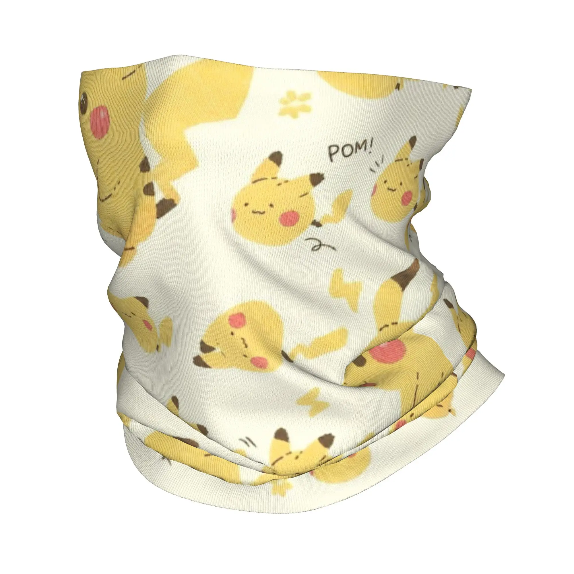 

Pikachu Cute Cartoon Pokemon Bandana Neck Cover Printed Balaclavas Wrap Scarf Multi-use Headband for Men Women Adult Washable