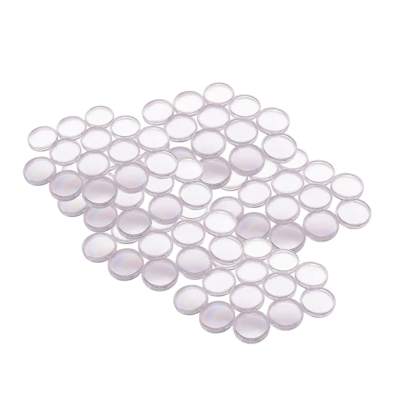 

100 капсул для монет, прозрачный защитный органайзер для коллекционеров, прочные держатели для монет, 20 мм, круглый контейнер для монет