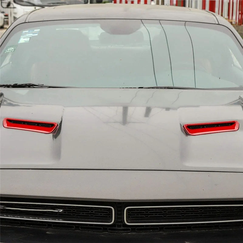 

Накладка на выходе кондиционера на капоте, внешние аксессуары для Dodge Challenger 2015-2022, ABS, 2 шт.