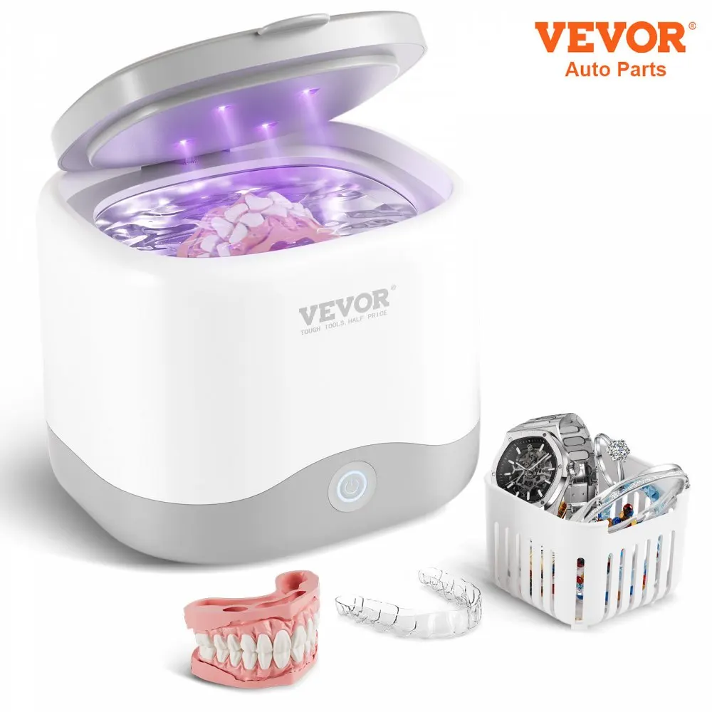 VEVOR Ultrasonic Cleaner for Dentures Retainer Cleaner Machine with UV Light 30W Cleaning Machine