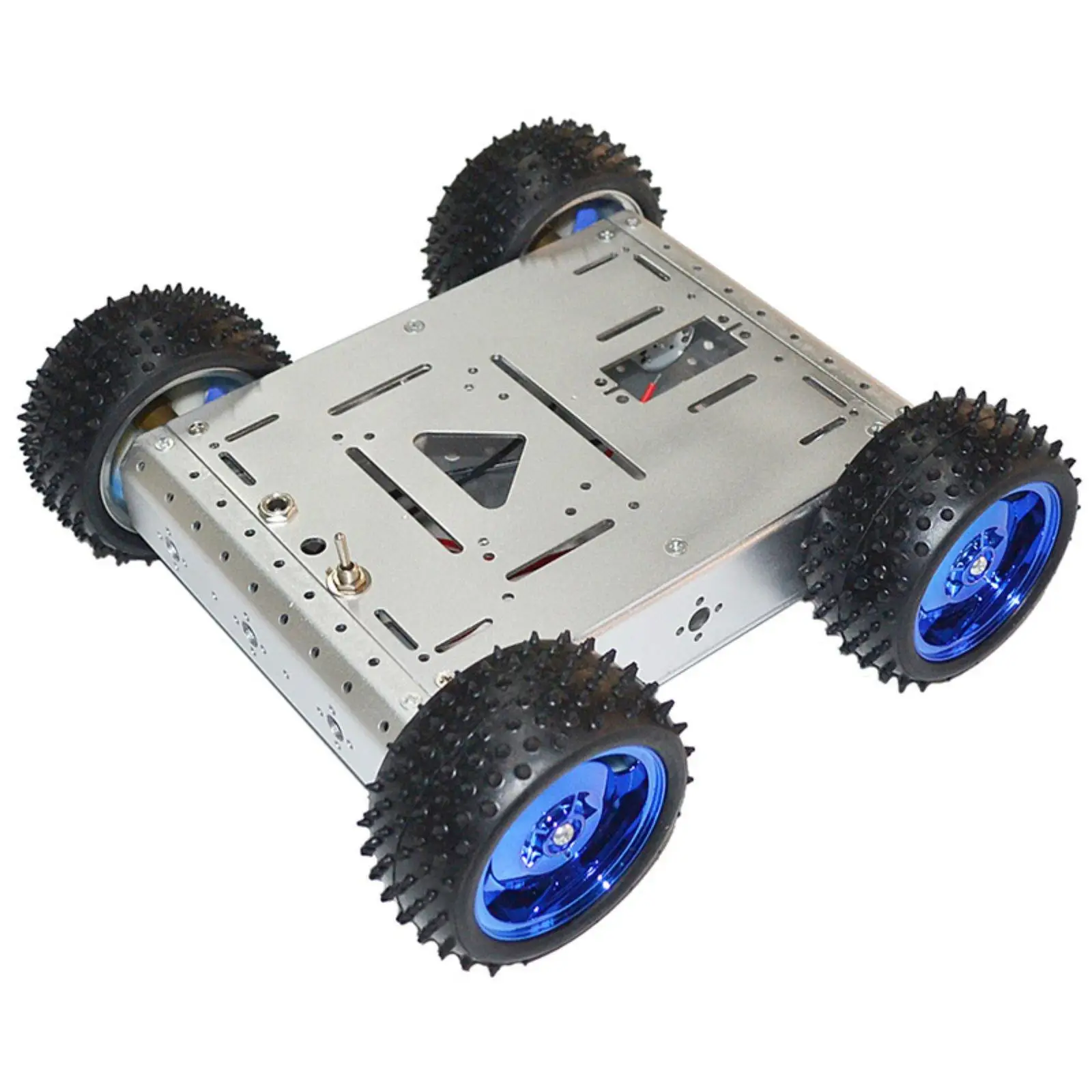 4WD Smart Car Chassis Stable 4WD Robot Car Chassis High Grip Wheels Four-Wheel