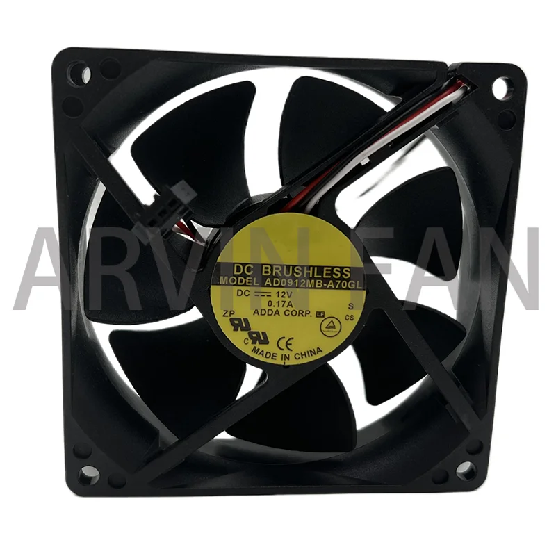 

Original New Fan For AD0912MB-A70GL 9225 12V 0.17A Silent Chassis Cooling Fan 90X90X25mm