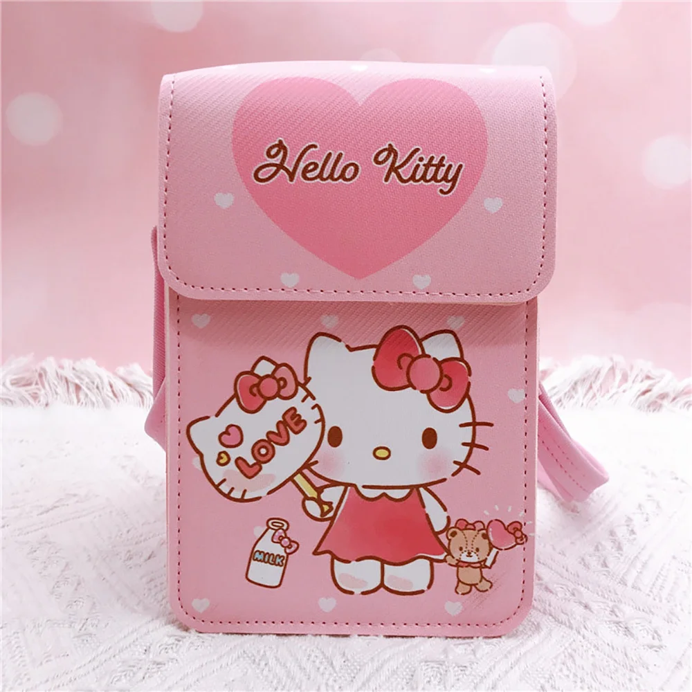 Sanrio Crossbody Bags Hellokitty Magnetic Buckle Shoulder Bag Mymelody Cinnamorol Cartoon Backpacks Anime Bagpacks Gift for Girl