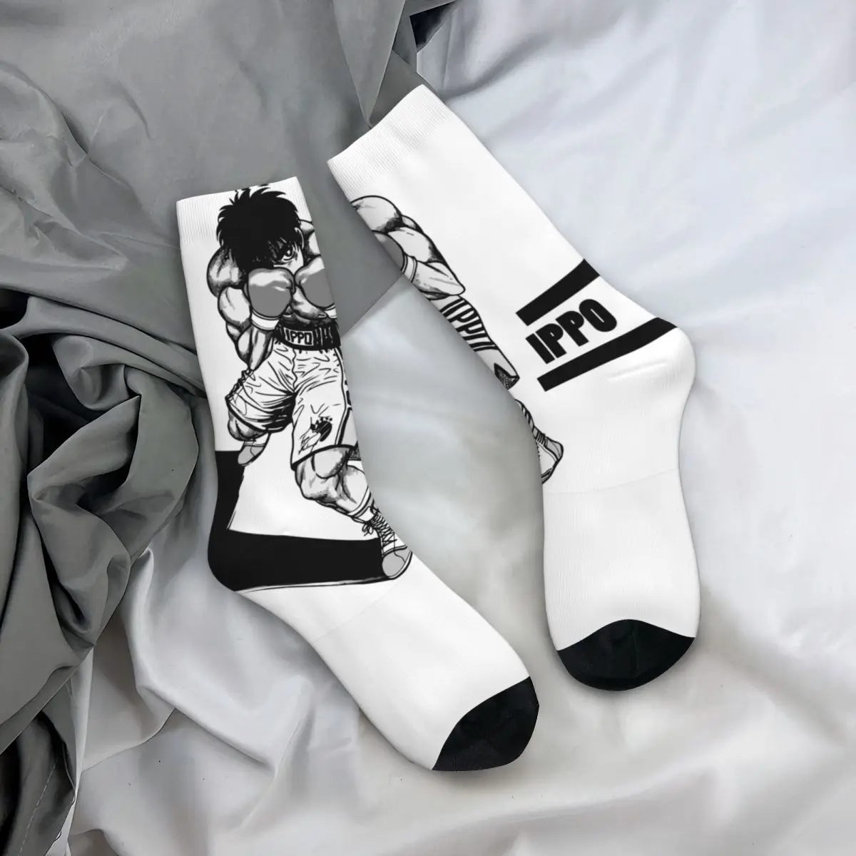 Hip Hop Vintage Hajime Keine Ippo Anime Verrückte Männer compression Socken Unisex Anime Manga Harajuku Muster Gedruckt Crew Socke