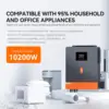 PowMr 10.2KW 하이브리드 태양광 인버터 48V 230V 그리드 오프 그리드 순수 사인파 인버터 듀얼 출력 MPPT 160A 태양광 배터리 충전기 5