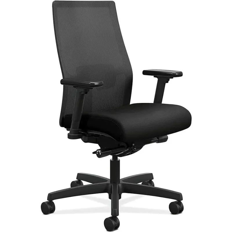 

Ignition 2.0 Ergonomic Mesh/Fabric Mid-Back Task Chair, Black