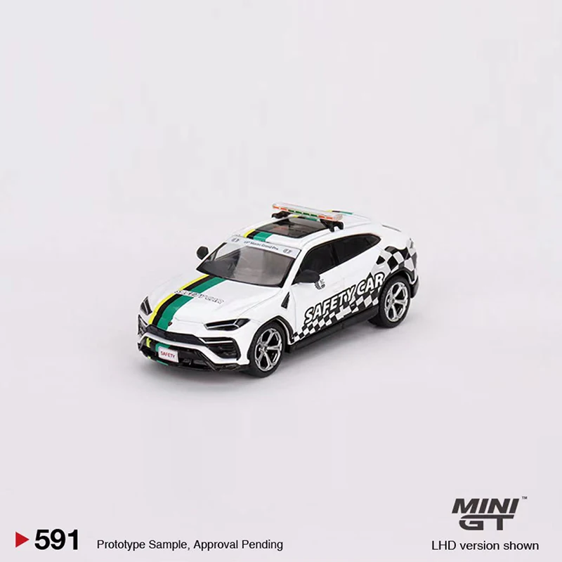 MINI GT 1:64 Model Car Lambor Urus 2022 Macau GP Official Safety Car Alloy Vehicle #591