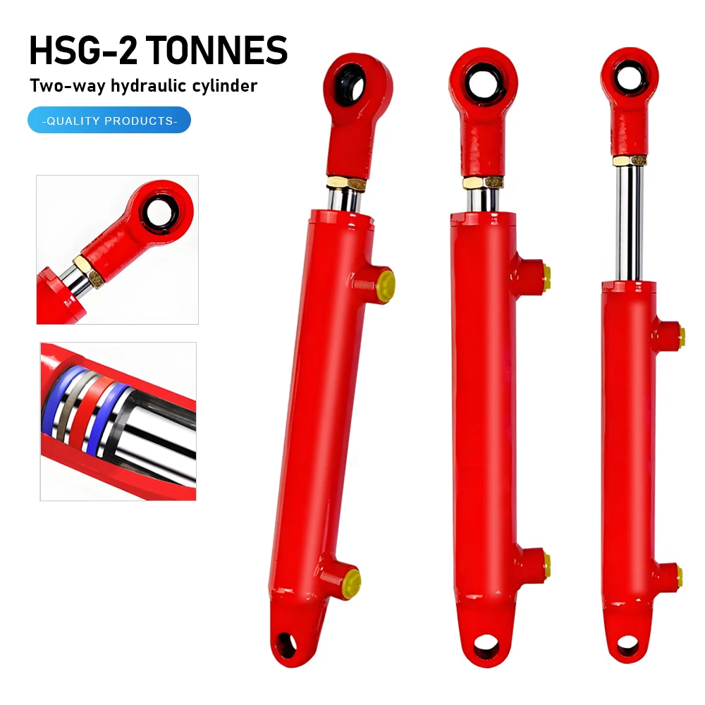 2 Tonne 40 Bore Cylinder Pump Station Forklift Truck Cylinder Bidirectional Excavator Hydraulic Cylinder Hydraulic Oil Jack