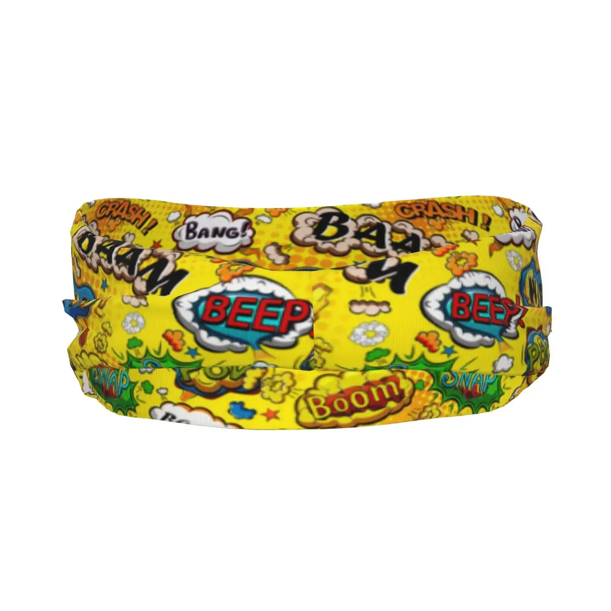Comic Speech Bubbles Pattern Sports Sweatband Decor Elastic Headband for Yoga Running Gym Sport Hair Accessory
