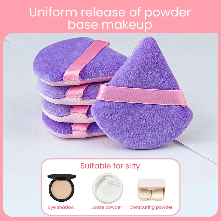 毎日の旅行用の三角形のパウダーパフ、柔らかく繊細、2色、10パック