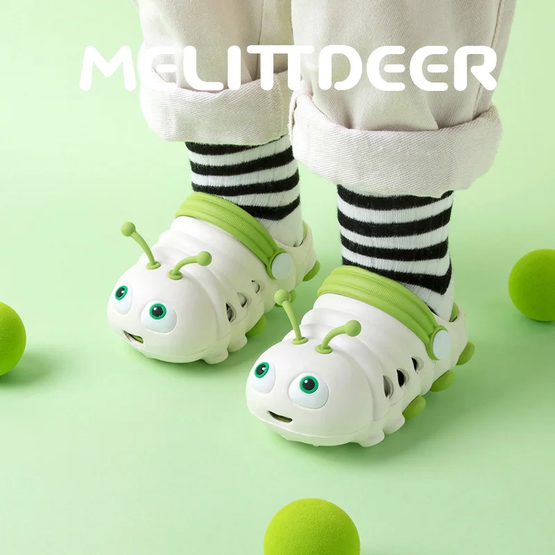 

Детские летние сандалии MELITTDEER — мягкая нескользящая обувь с рисунком гусеницы — удобная обувь без шнуровки для мальчиков на 2025 год