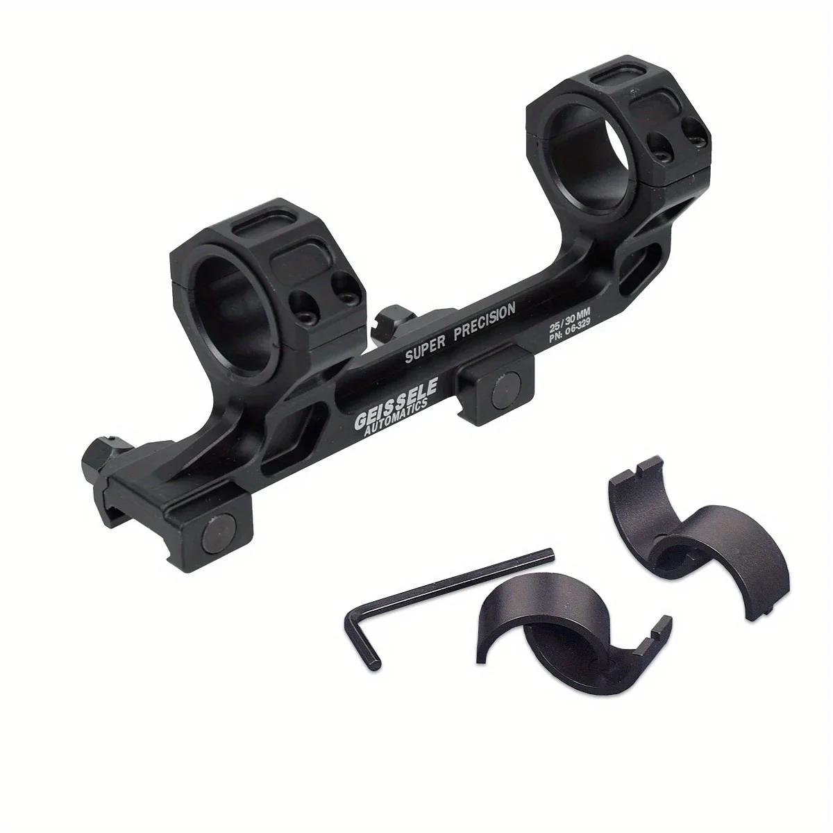 Soporte de alcance para rifle de precisión: base voladiza de aleación de aluminio de alta resistencia con anillos de 25,4 mm y 30 mm, diseño de perfil bajo