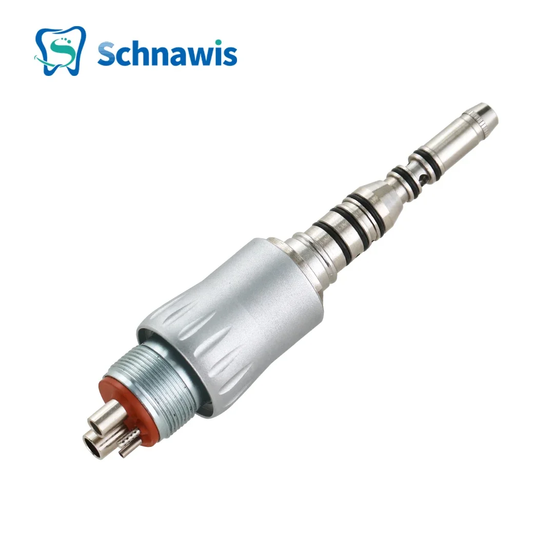 Schnawis-Connecteur de Turbine LED à Couplage Rapide, Fibre Optique Dentaire, Pièces de Pièce à Main à Vitesse Lente, Moteur à Air et à Eau Intérieure Dentidique