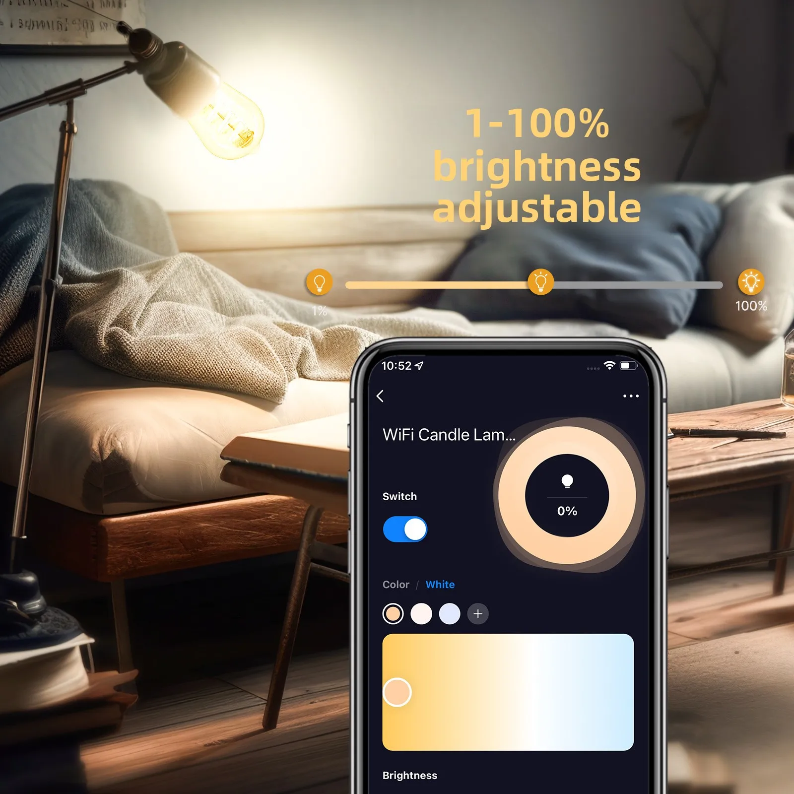 Graffiti WiFi Smart Home LED Bulb APP Color Adjustment Dimming E27 Cold and Warm RGB Smart Light Multi-function