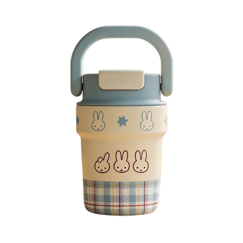 Cute Miffy Rabbit Series Creative Cartoon Pattern Fashionable Large-Capacity Portable Stainless Steel Insulated Water Bottle