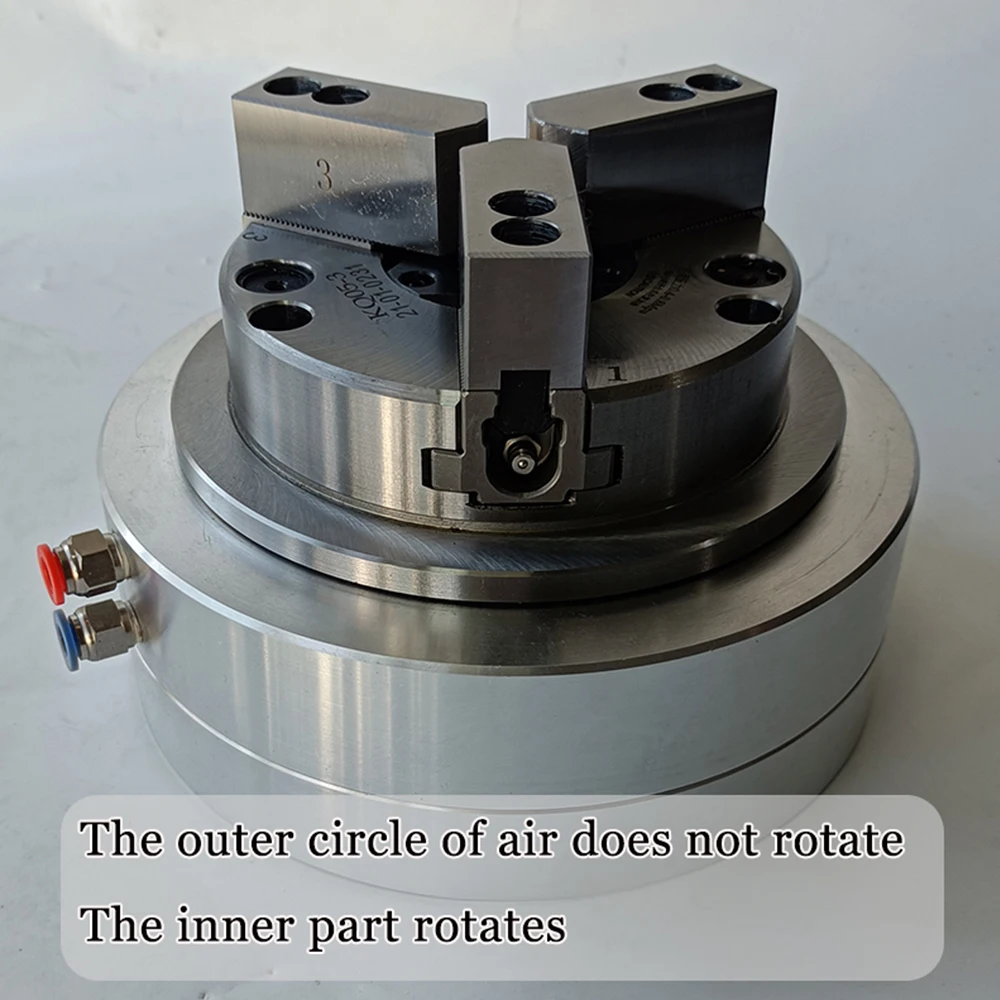 Pneumatic Lathe chuck 3 Jaw Hollow Air rotary chuck 8 inch for CNC lathes CNC Pneumatic Fixture Tools